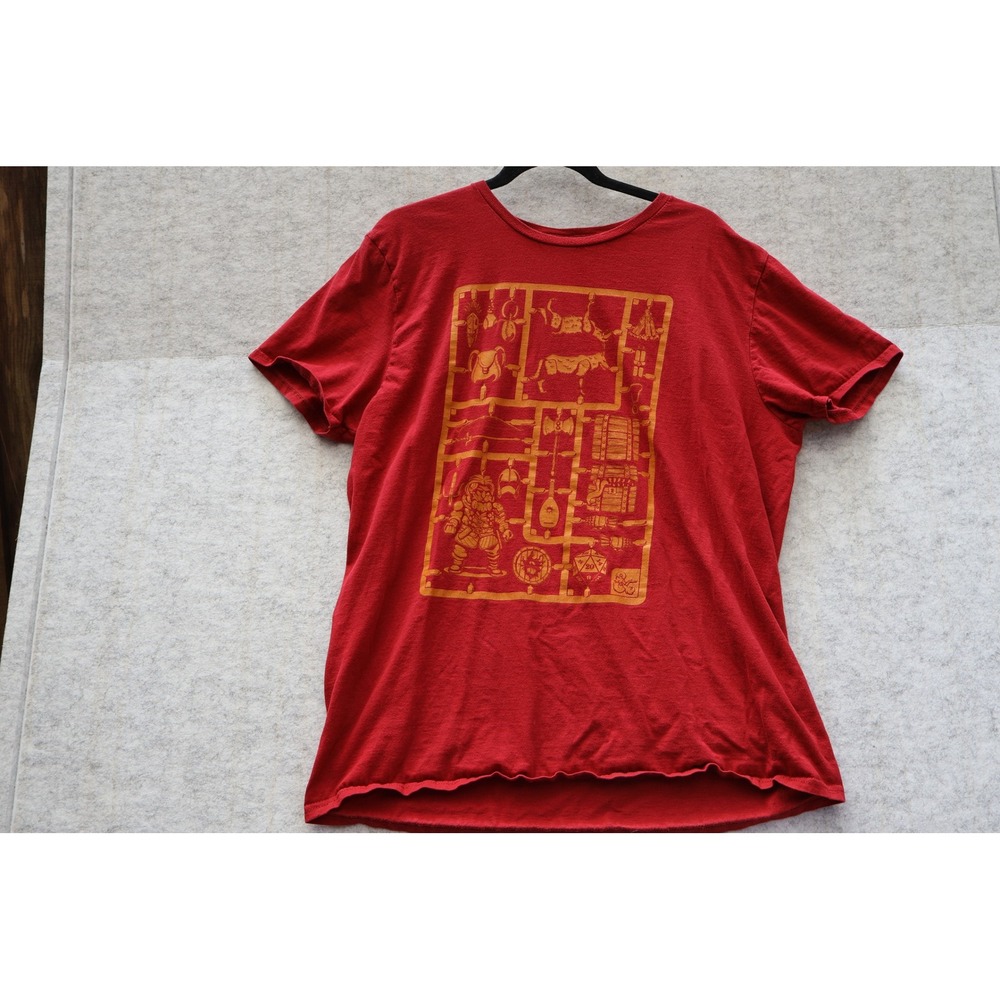 Dungeons & Dragons T Shirt Mens XL Red Loot Wear D&D RPG Sprue Kit Graphic Tee